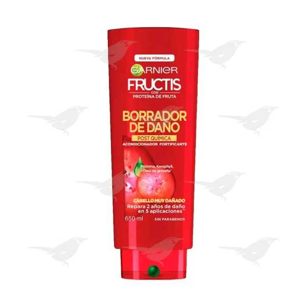 Acondicionador Garnier Fructis Borrador de Daño Grosella 650 ml