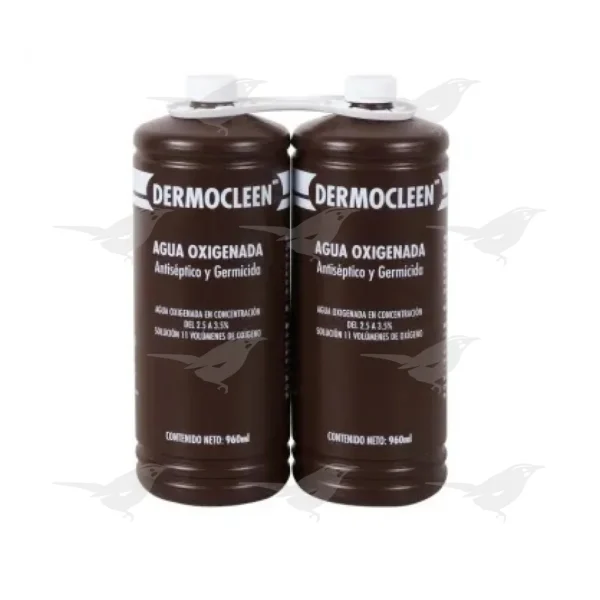 Agua Oxigenada Dermocleen 2 piezas 960 ml c/u