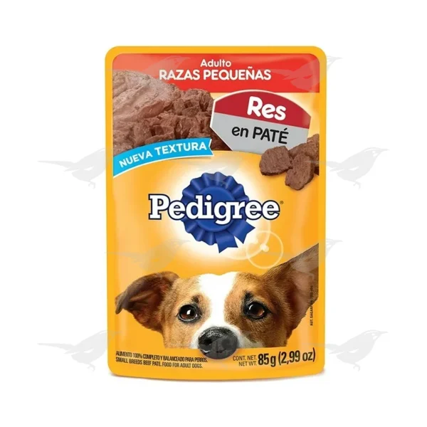 Alimento Pedigree Adulto Razas Pequeñas Res en Paté Sobre 85g