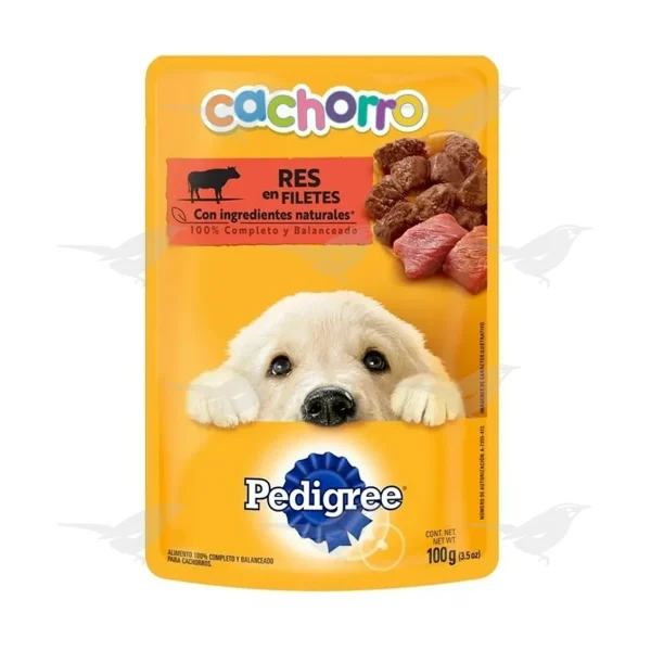 Alimento Pedigree Cachorro Res en Filetes Sobre 100g