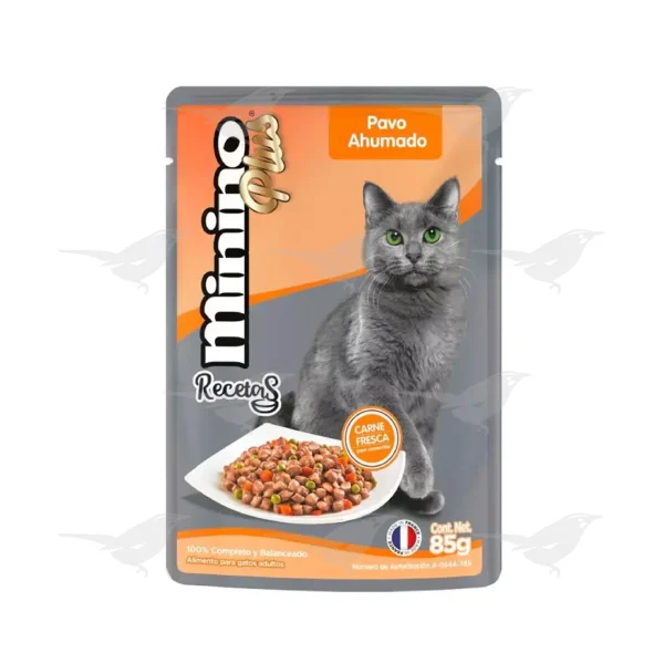 Alimento para Gato Minino Plus Pavo Ahumano sobre 85 g