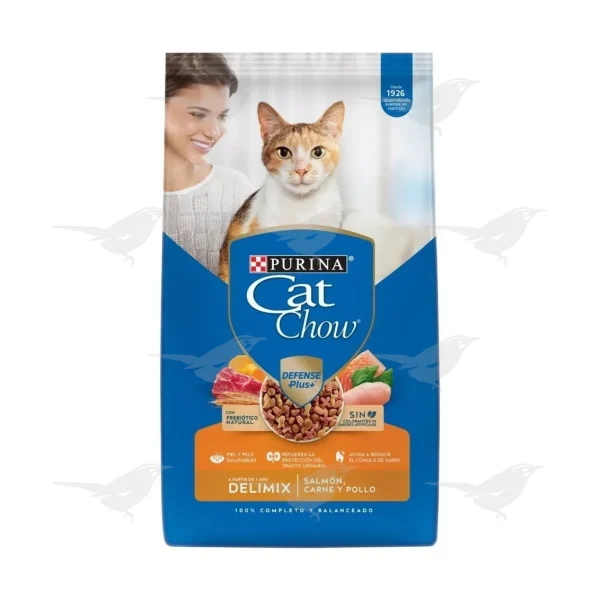 Alimento para Gato Purina Cat Chow Delimix Salmón, Carne y Polllo 1.5Kg