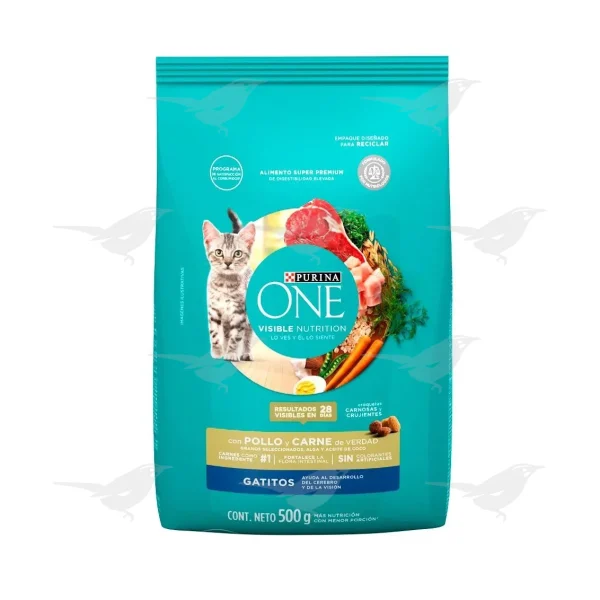 Alimento para Gato Purina One Gatitos Pollo y Carne 500g