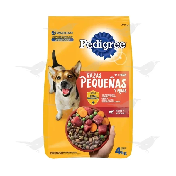 Alimento p/perro Adulto Pedigree Pequeños y Minis 4 Kg