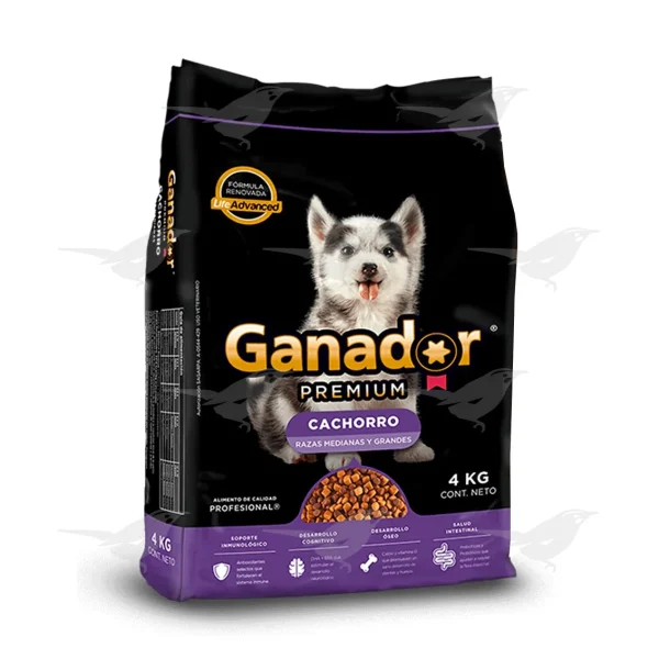 Alimento p/perro Ganador Premium Cachorro Medianos y Grandes 4kg