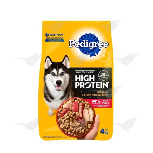 Alimento p/perro Pedigree High Protein res y pollo 4 kg