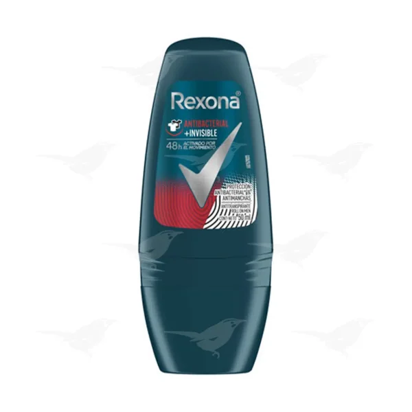 Antitranspirante Rexona Men Antibacterial + invisible en Rollon 50ml
