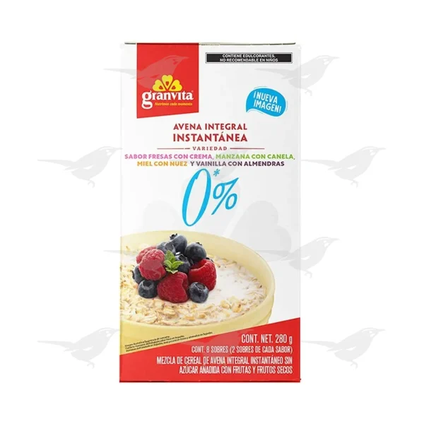 Avena Instantánea Granvita 0% Azúcar Manzana con canela 280 g 1 Pieza