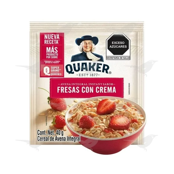 Avena Instantánea Quaker Fresa con crema 40 g 1 Pieza