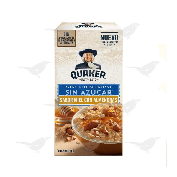 Avena Instantánea Quaker Miel con almendras 0% Azúcar 245 g 1 Pieza