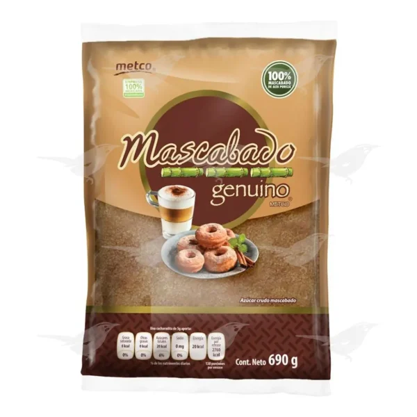Azúcar Metco Mascabado Genuino 690 g 1 Pieza