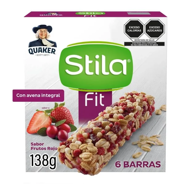 Barra de Avena Integral Quaker Stila Fit Frutos Rojos 138 g