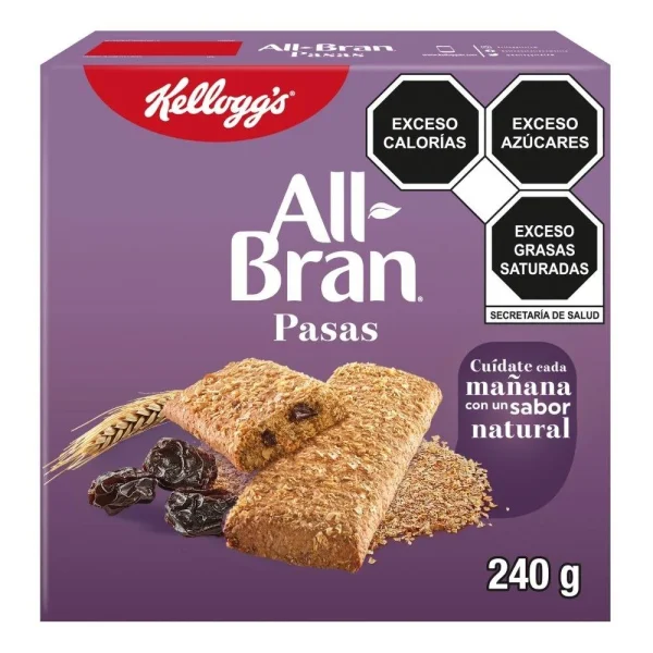 Barras de Cereal Kellogg's All Bran Pasas 240 g