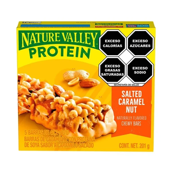 Barras de Granola Nature Valley Protein Salted Caramel Nut 201 g
