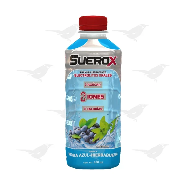 Bebida con Electrolitos Suerox Mora Azul Hierbabuena 630ml