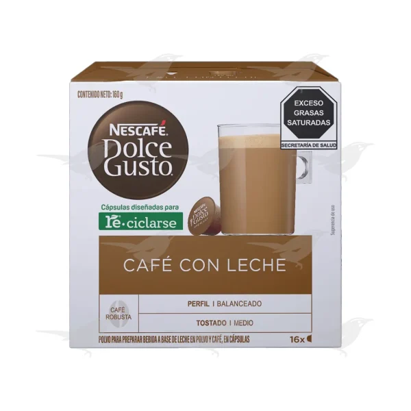 Cafe en Capsula Nescafe Dolce Gusto Cafe con leche 16  piezas