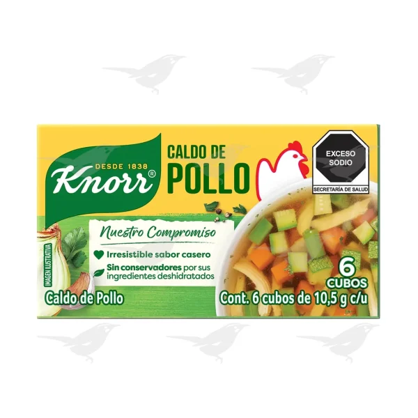 Caldo Knorr de Pollo 6 Cubos de 10.5 g 1 Pieza