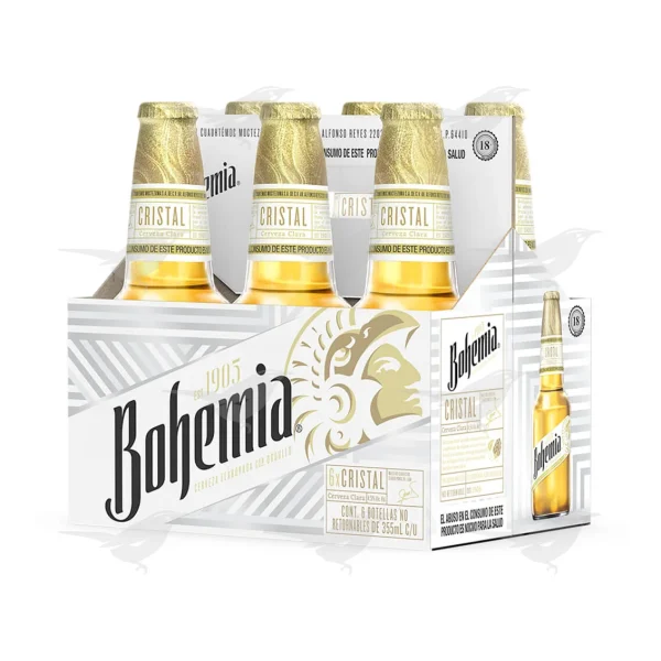 Cerveza Bohemia Cristal Botella 6 Pack 355ml
