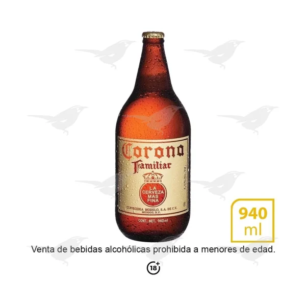Cerveza Clara Corona Familiar 940 ml