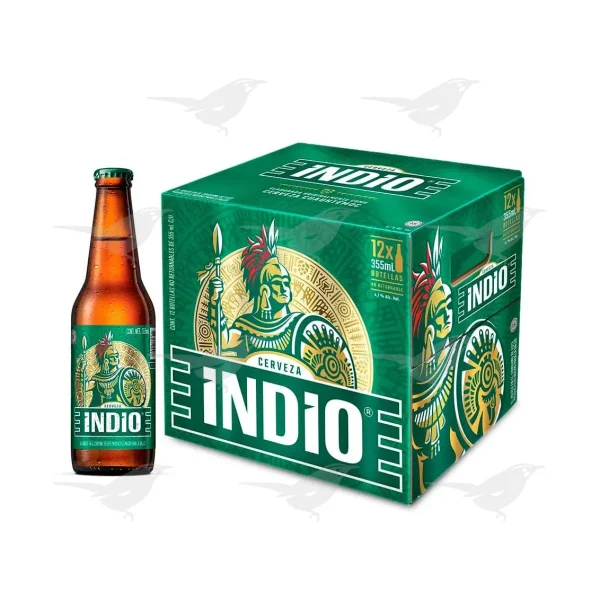 Cerveza Obscura Indio 12 Pack Botella 355 ml