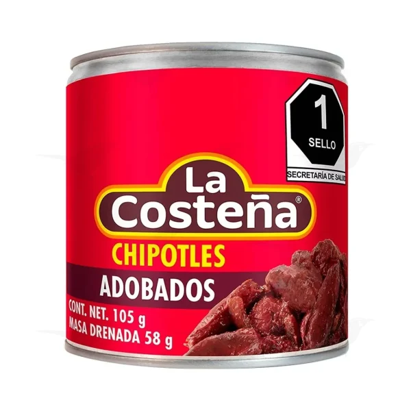 Chiles chipotles La Costeña en adobo 105 g 1 Pieza