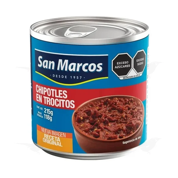Chiles chipotles San Marcos en trocitos adobados 215 g 1 Pieza