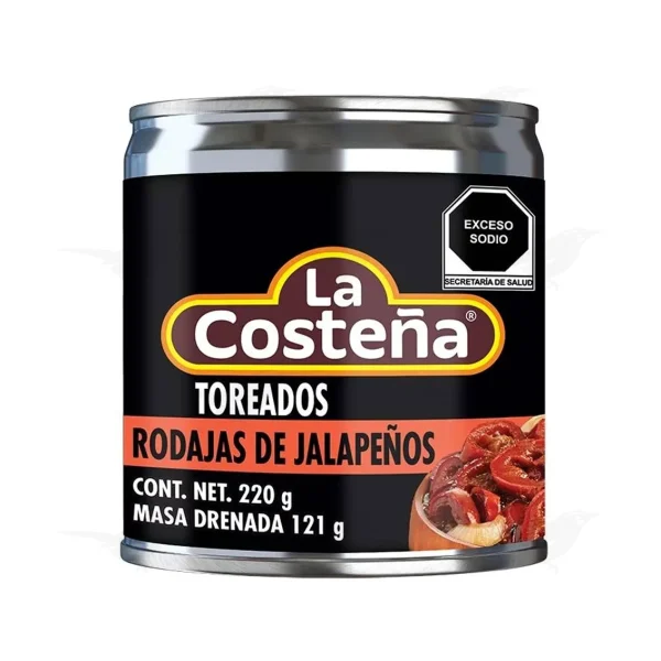 Chiles jalapeños La Costeña rojos en rodaja toreados 220 g 1 Pieza