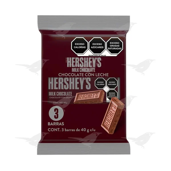 Chocolate Hersheys Milk Chocolate 3 barras 40g c/u
