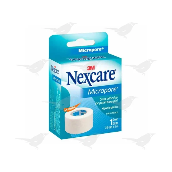 Cinta Microporosa Nexcare Blanco 2.5 cm x 5 m