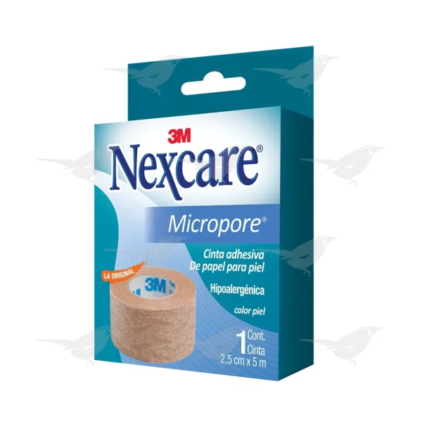 Cinta Microporosa Nexcare Piel 2.5 cm x 5 m