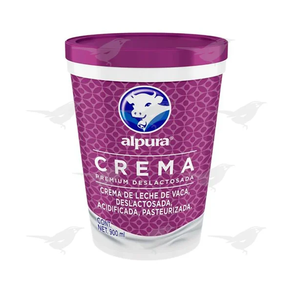 Crema Acida Alpura Deslactosada 900 ml 1 Pieza