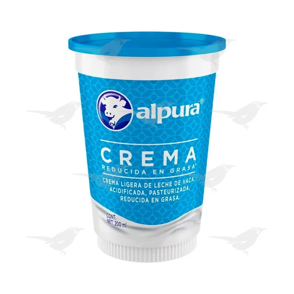 Crema Acida Alpura Reducida en Grasa 200 ml 1 Pieza