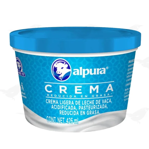 Crema Acida Alpura Reducida en Grasa 426 ml 1 Pieza