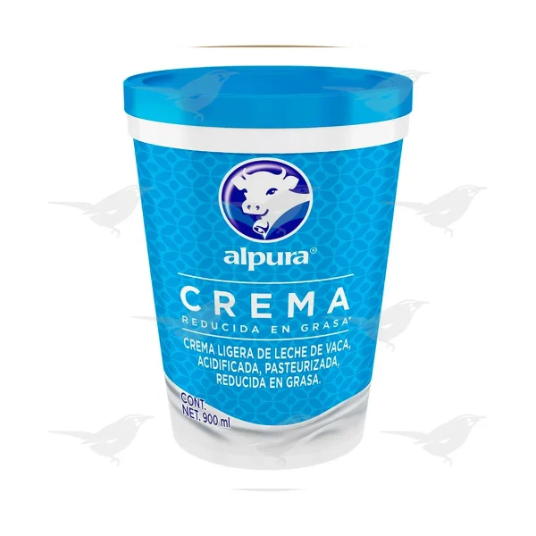 Crema Acida Alpura Reducida en Grasa 900 ml 1 Pieza