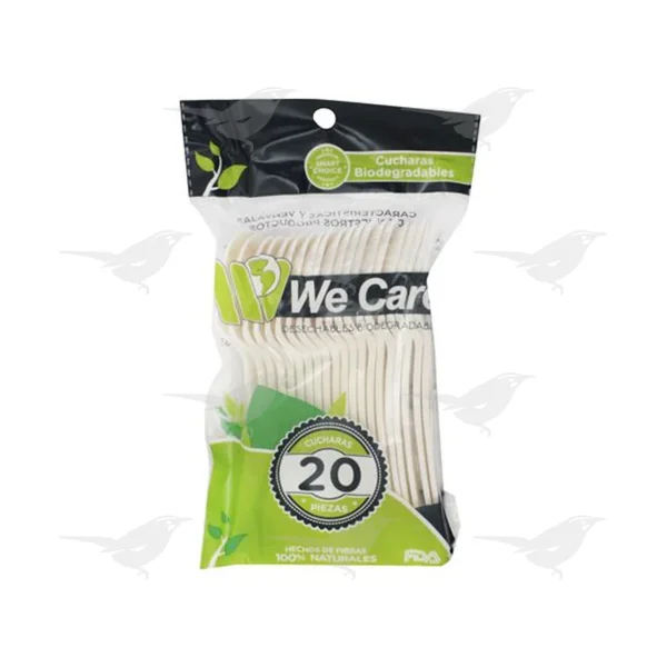 Cuchara Mediana Biodegradable We Care 20 Piezas