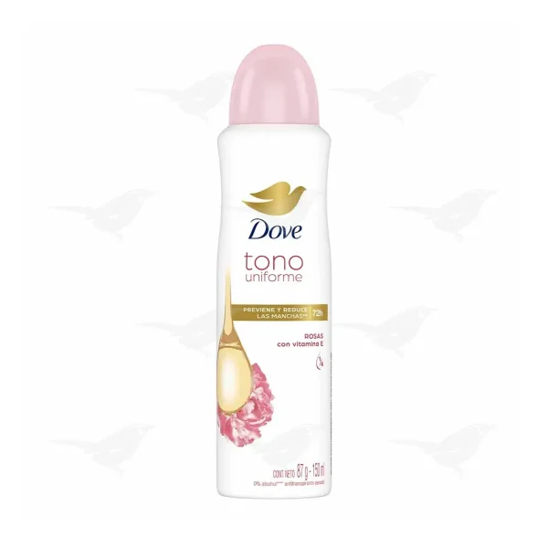 Desodorante en aerosol Dove Tono Uniforme Rosas 150 ml