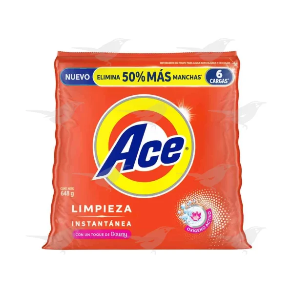 Detergente en Polvo Ace Limpieza Instantanea 648 g