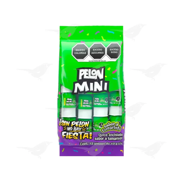 Dulce Pelon Pelo Rico Mini Tamarindo 12 piezas 13g c/u
