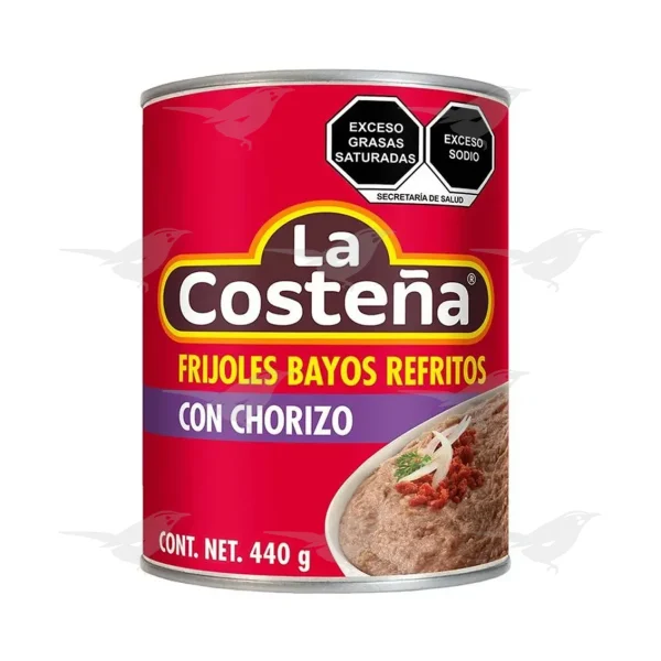 Frijoles Refritos La Costeña Bayos Chorizo 440g