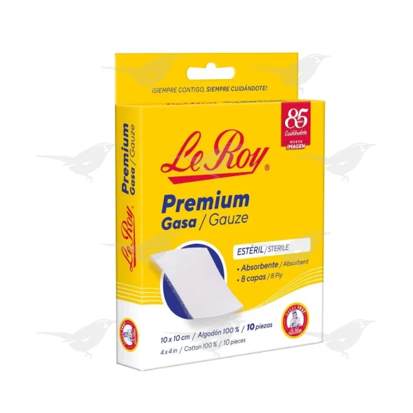 Gasas Absorbente Le Roy 10cm x 10cm 10 piezas
