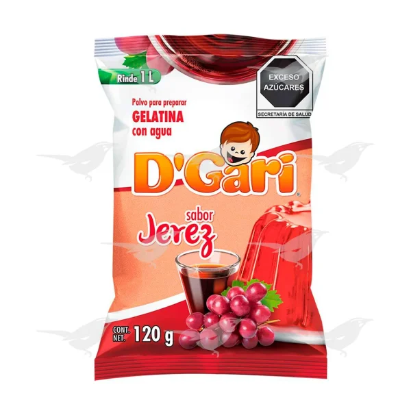 Gelatina D'Gari Jerez 120 g 1 Pieza