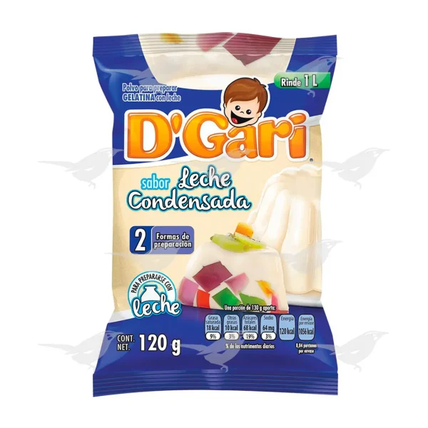 Gelatina D'Gari Leche condensada 120 g 1 Pieza