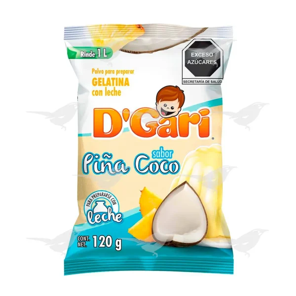 Gelatina D´Gari Piña coco 120 g 1 Pieza
