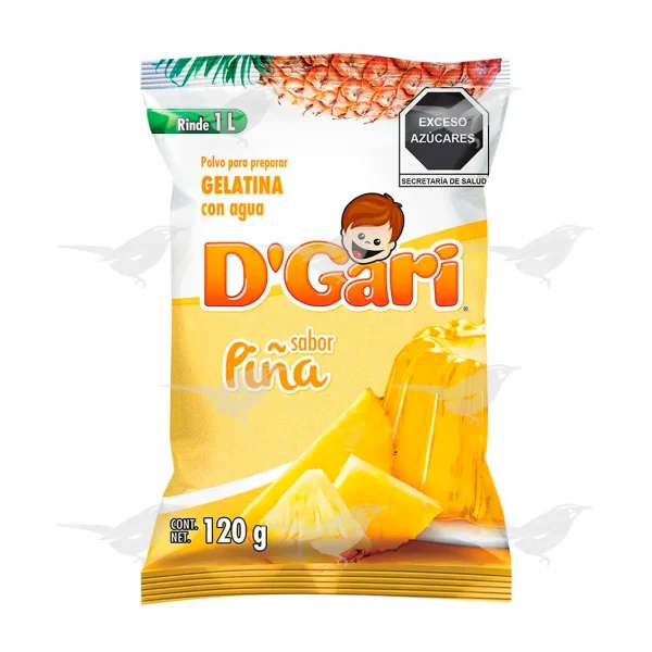 Gelatina D'Gari Piña 120 g 1 Pieza