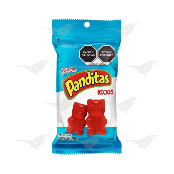 Gomitas Ricolino Panditas Rojos 65g