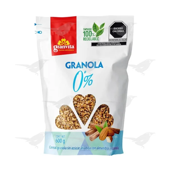 Granola Granvita 0% Azúcar 600 g 1 Pieza