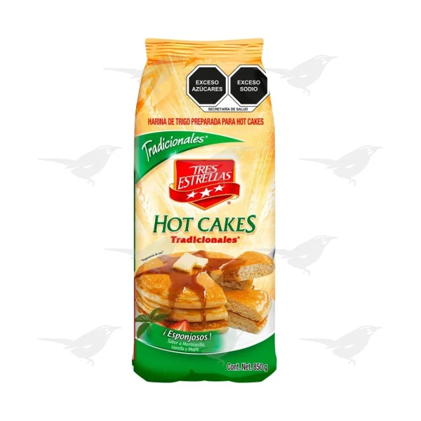 Harina para Hot Cakes Tres Estrellas Tradicionales 850 g