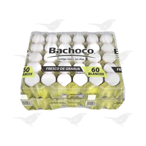 Huevo Blanco Bachoco Fresco de Granja 60 Piezas