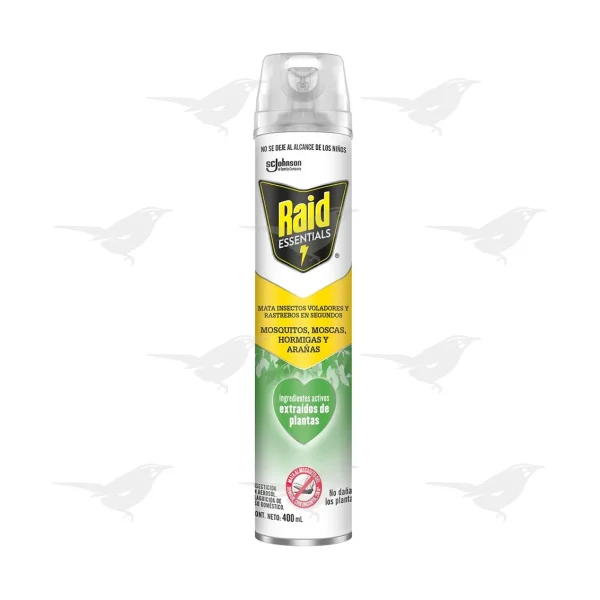 Insecticida en Aerosol Raid Essentials Voladores y Rastreros 400ml