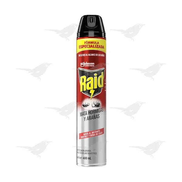 Insecticida en Aerosol Raid Mata Hormigas y Arañas 400ml
